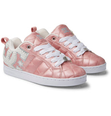 Court Graffik SE Shoes - Pink With Silver | DC Shoes