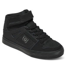 Pure High Elastic Lace High-Top Shoes - Black/Black/Black | DC Shoes