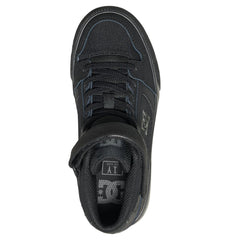 Pure High Elastic Lace High-Top Shoes - Black/Black/Black | DC Shoes