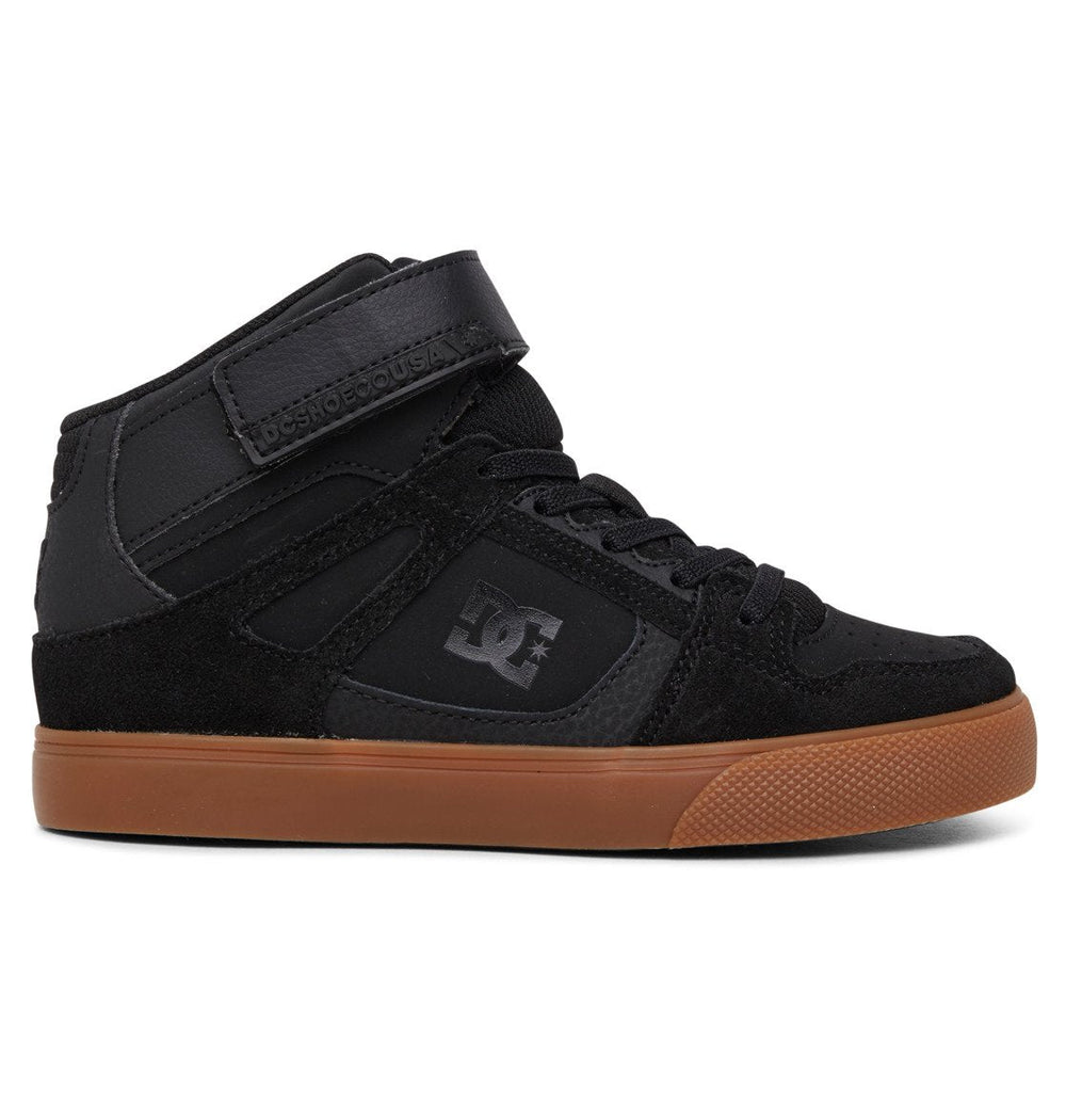 Pure High Elastic Lace High-Top Shoes - Black/Gum | DC Shoes