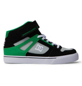 Pure High Elastic Lace High-Top Shoes - Black/Kelly Green | DC Shoes