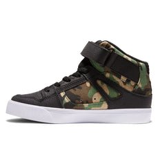 Pure High Elastic Lace High-Top Shoes - Black Camo | DC Shoes