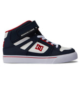 Pure High Elastic Lace High-Top Shoes - Dc Navy/Ath Red | DC Shoes