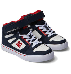 Pure High Elastic Lace High-Top Shoes - Dc Navy/Ath Red | DC Shoes