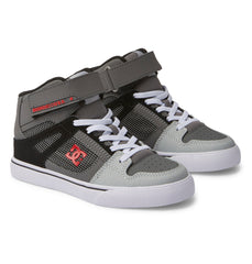 Pure High Elastic Lace High-Top Shoes - Red/Heather Grey | DC Shoes