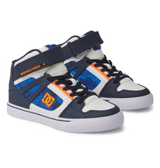 Pure High Elastic Lace High-Top Shoes - Shady Blue/Orange | DC Shoes
