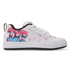 Graffiti Print Court Graffik Shoes - Bright Rose | DC Shoes
