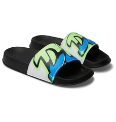 DC Slides - Black/Stencil | DC Shoes