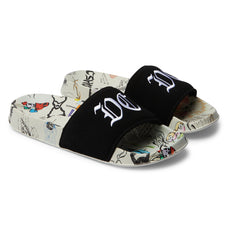 DC Slides - White/Multi | DC Shoes