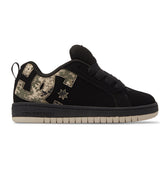 Court Graffik Shoes - Black/Green Print | DC Shoes