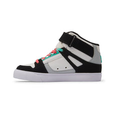 Pure High-Top Elastic Lace High-Top Shoes - Black/Blue/Pink | DC Shoes