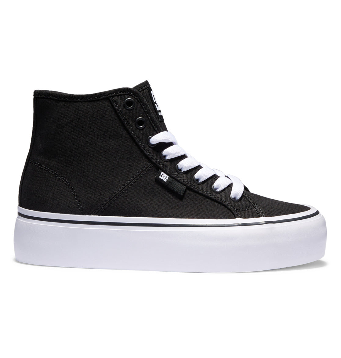 Manual Hi Platform High-Top Shoes - Black/White | DC Shoes