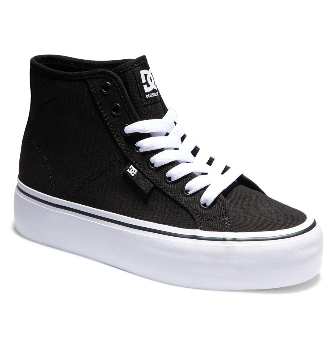 Manual Hi Platform High-Top Shoes - Black/White | DC Shoes