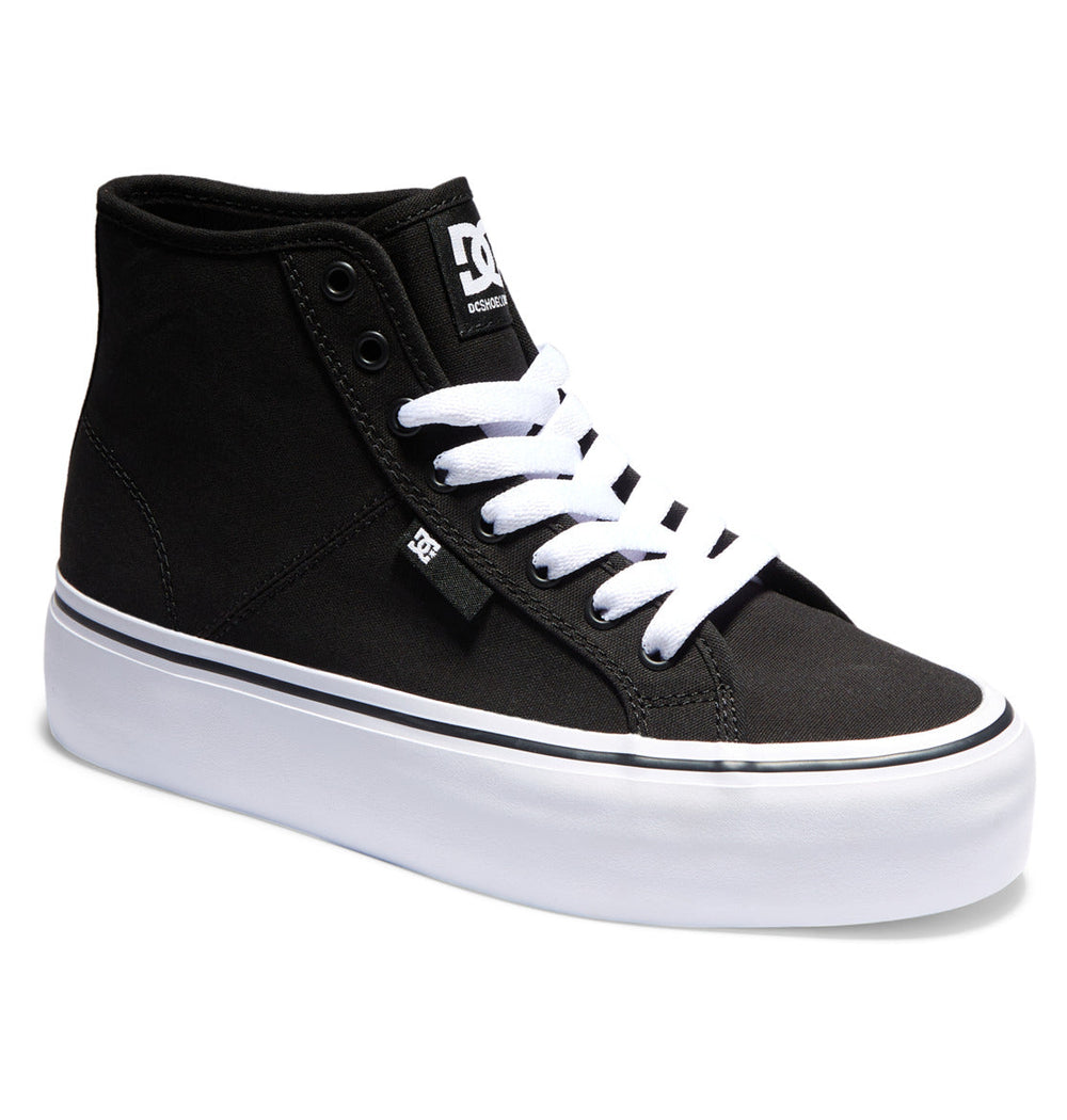 Manual Hi Platform High-Top Shoes - Black/White | DC Shoes