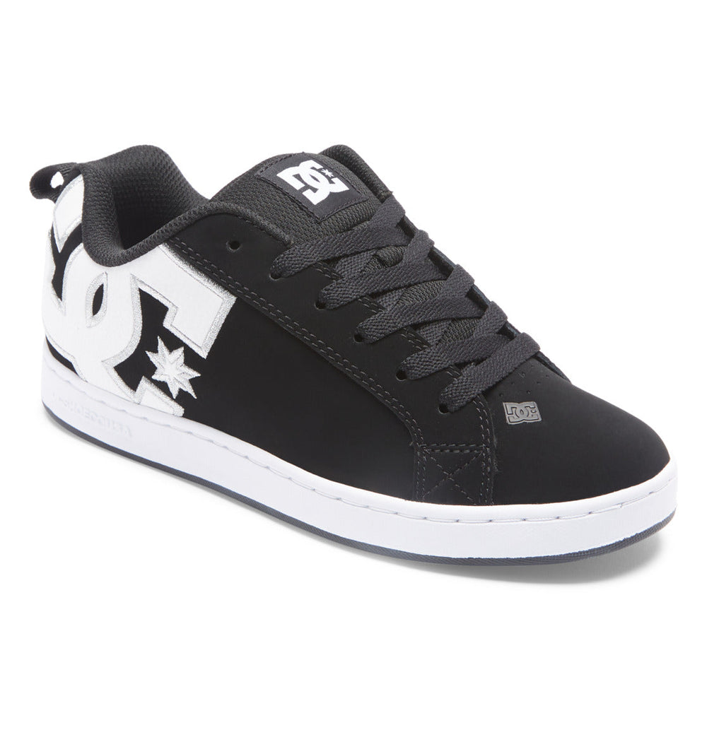 Court Graffik Shoes - Black/White Stencil | DC Shoes