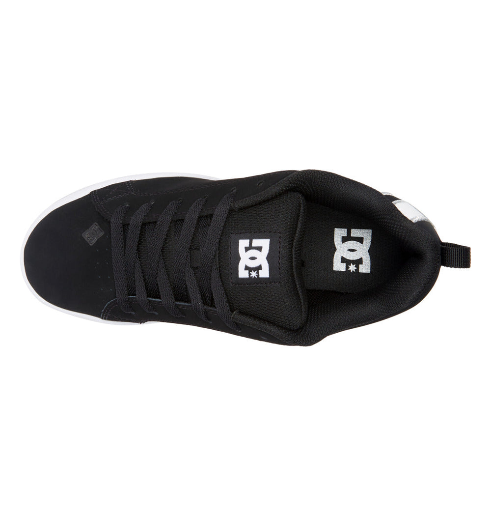 Court Graffik Shoes - Black/White Stencil | DC Shoes