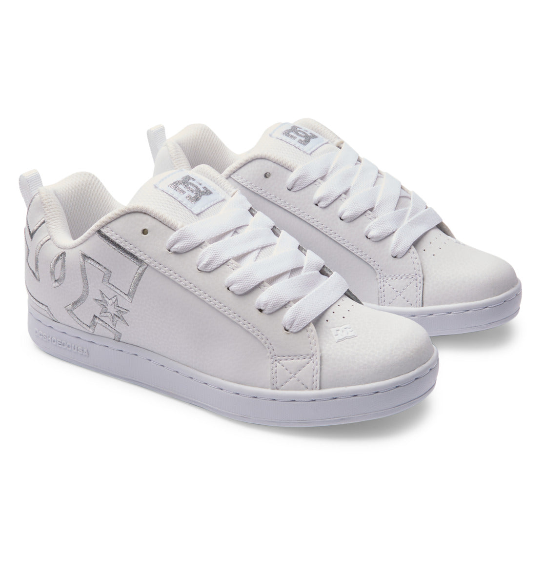Court Graffik Shoes - White/M Silver | DC Shoes