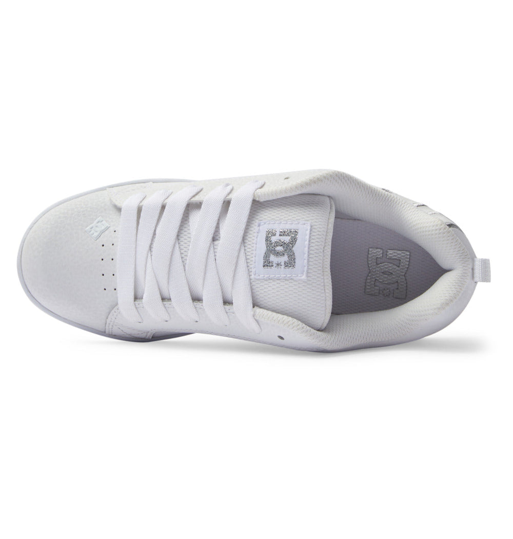 Court Graffik Shoes - White/M Silver | DC Shoes