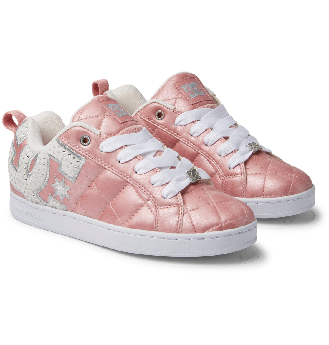 Court Graffik SE Shoes - Pink With Silver | DC Shoes