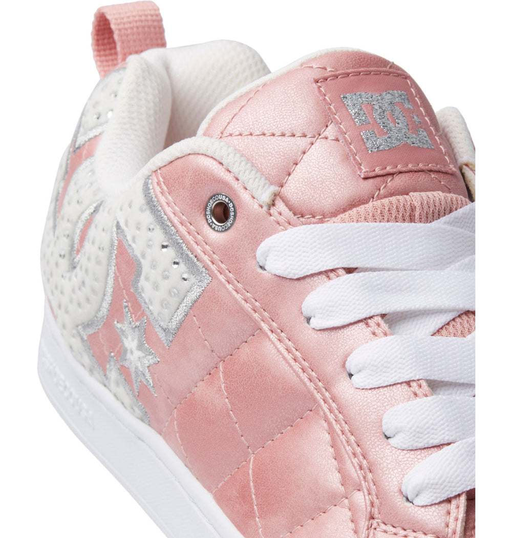 Court Graffik SE Shoes - Pink With Silver | DC Shoes