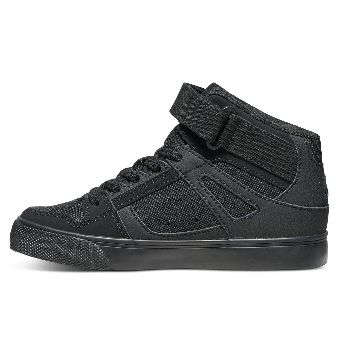 Pure High Elastic Lace High-Top Shoes - Black/Black/Black | DC Shoes