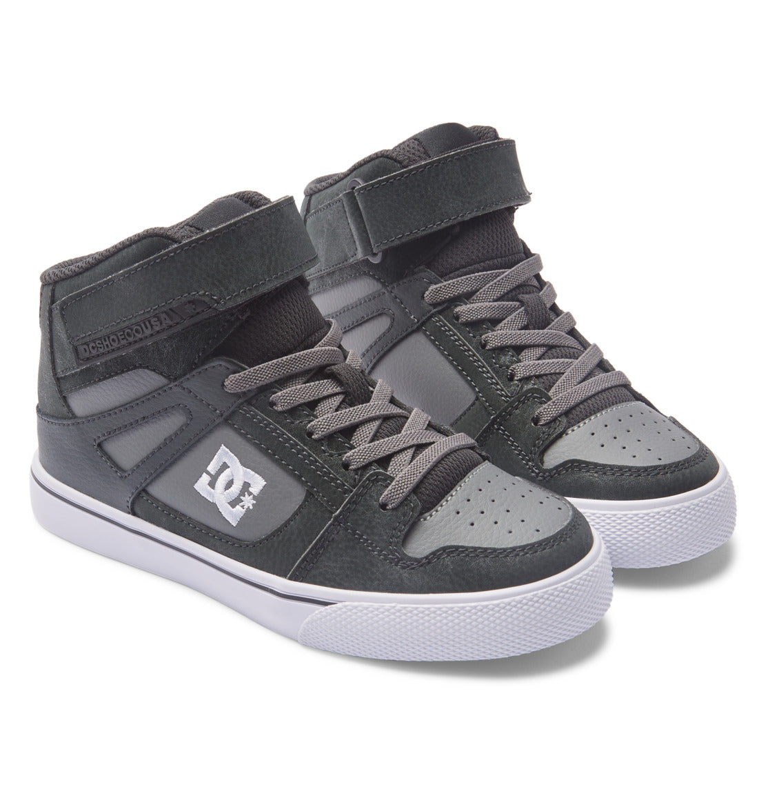 Pure High Elastic Lace High-Top Shoes - Anthracite/Black | DC Shoes