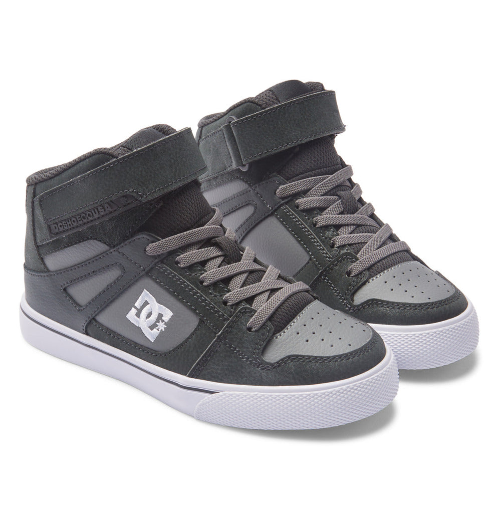 Pure High Elastic Lace High-Top Shoes - Anthracite/Black | DC Shoes