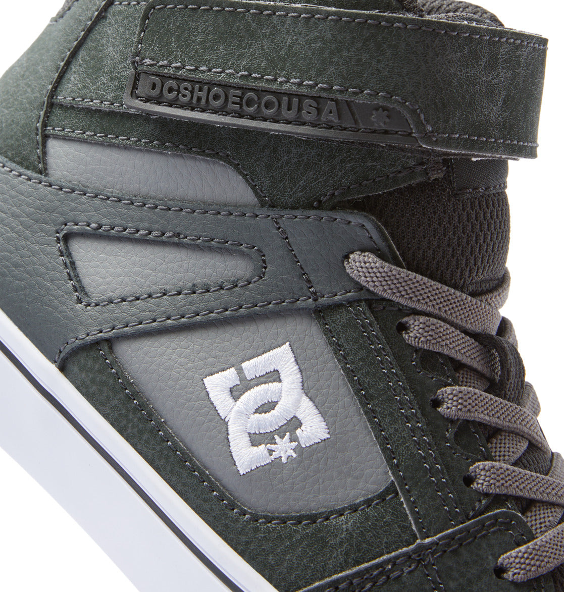 Pure High Elastic Lace High-Top Shoes - Anthracite/Black | DC Shoes