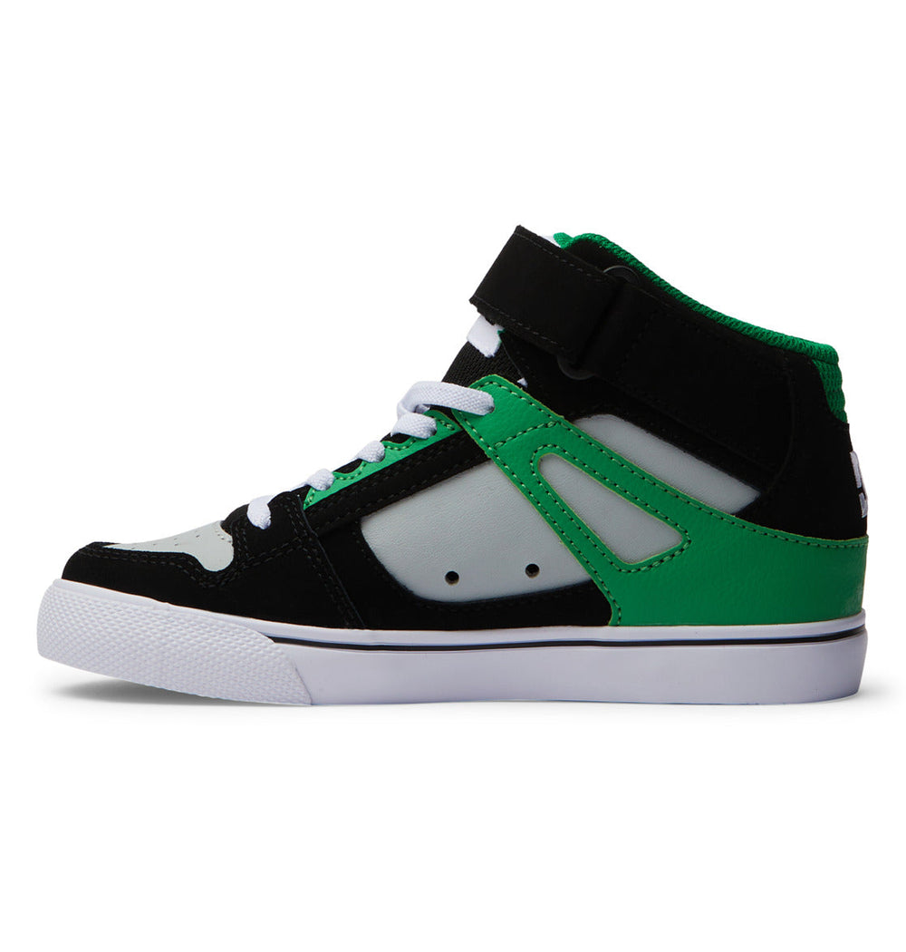 Pure High Elastic Lace High-Top Shoes - Black/Kelly Green | DC Shoes