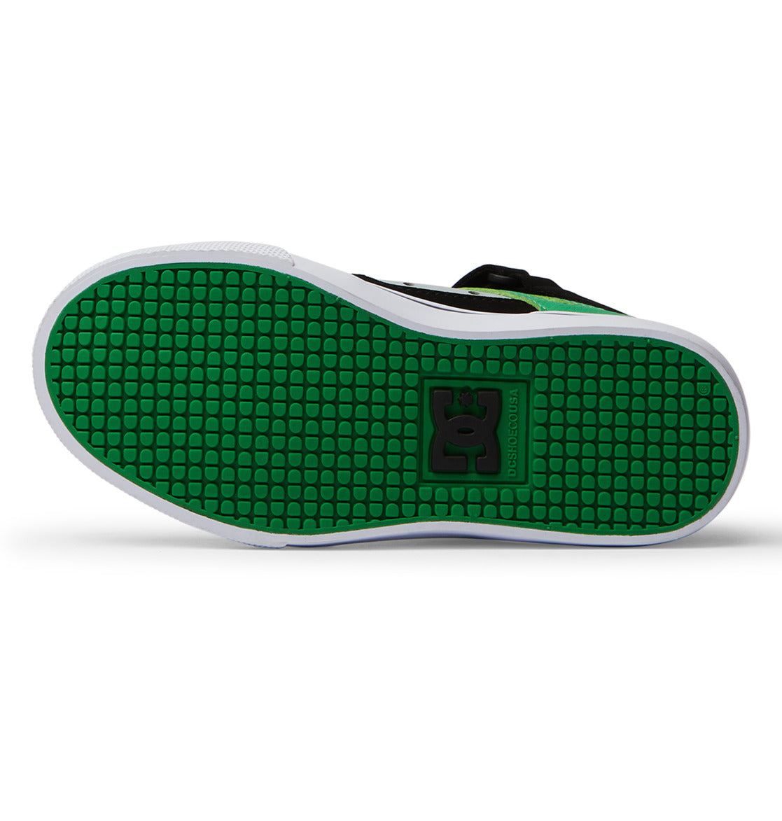Pure High Elastic Lace High-Top Shoes - Black/Kelly Green | DC Shoes