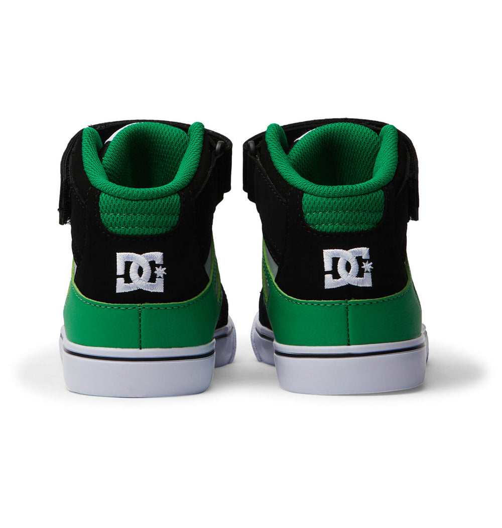 Pure High Elastic Lace High-Top Shoes - Black/Kelly Green | DC Shoes
