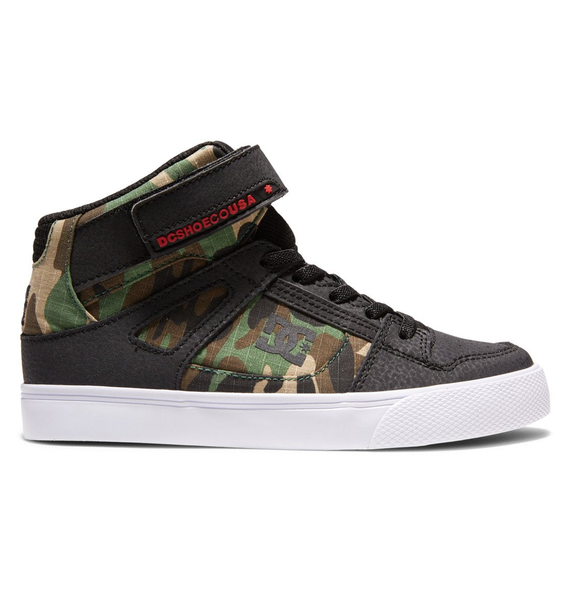 Pure High Elastic Lace High-Top Shoes - Black Camo | DC Shoes