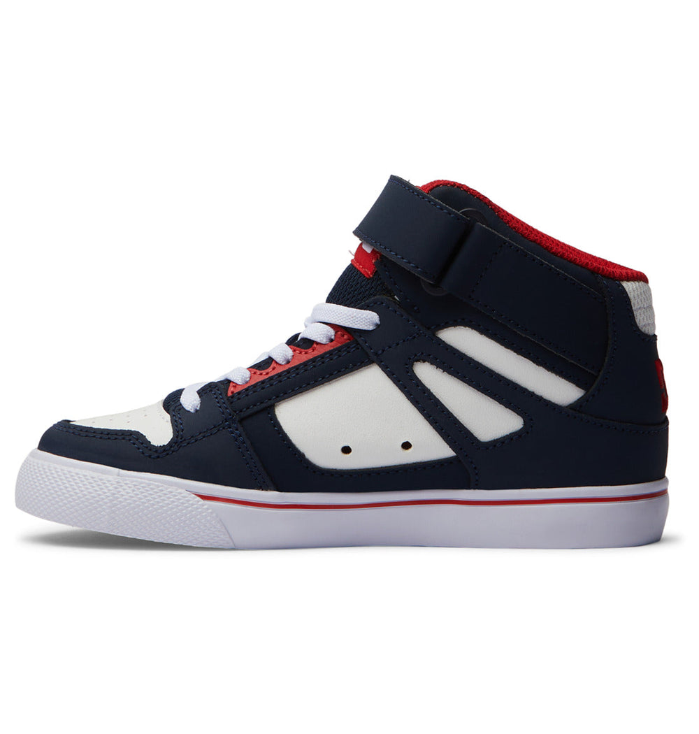 Pure High Elastic Lace High-Top Shoes - Dc Navy/Ath Red | DC Shoes