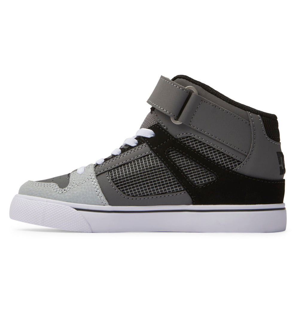 Pure High Elastic Lace High-Top Shoes - Red/Heather Grey | DC Shoes