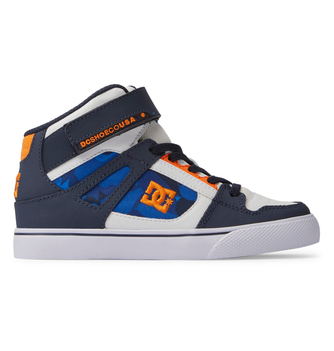Pure High Elastic Lace High-Top Shoes - Shady Blue/Orange | DC Shoes