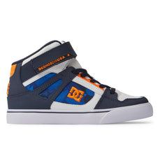 Pure High Elastic Lace High-Top Shoes - Shady Blue/Orange | DC Shoes