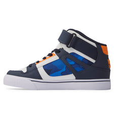 Pure High Elastic Lace High-Top Shoes - Shady Blue/Orange | DC Shoes