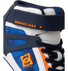 Pure High Elastic Lace High-Top Shoes - Shady Blue/Orange | DC Shoes