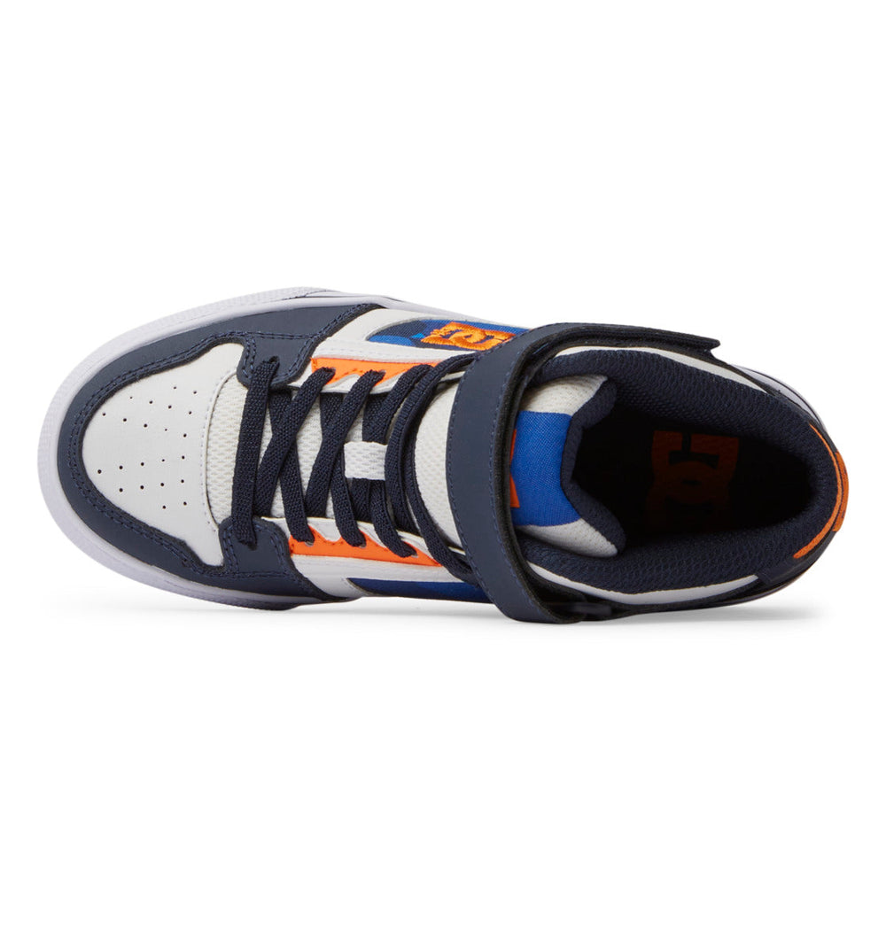 Pure High Elastic Lace High-Top Shoes - Shady Blue/Orange | DC Shoes