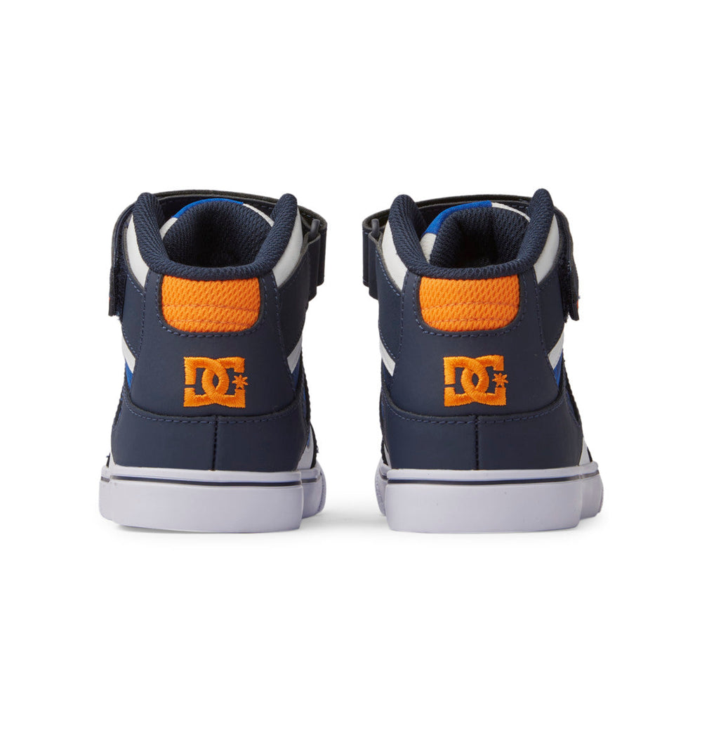Pure High Elastic Lace High-Top Shoes - Shady Blue/Orange | DC Shoes