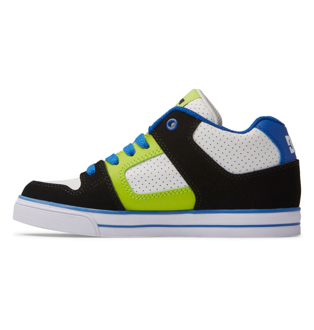 Pure MID Mid-Top Shoes - Black/Blue/Green | DC Shoes