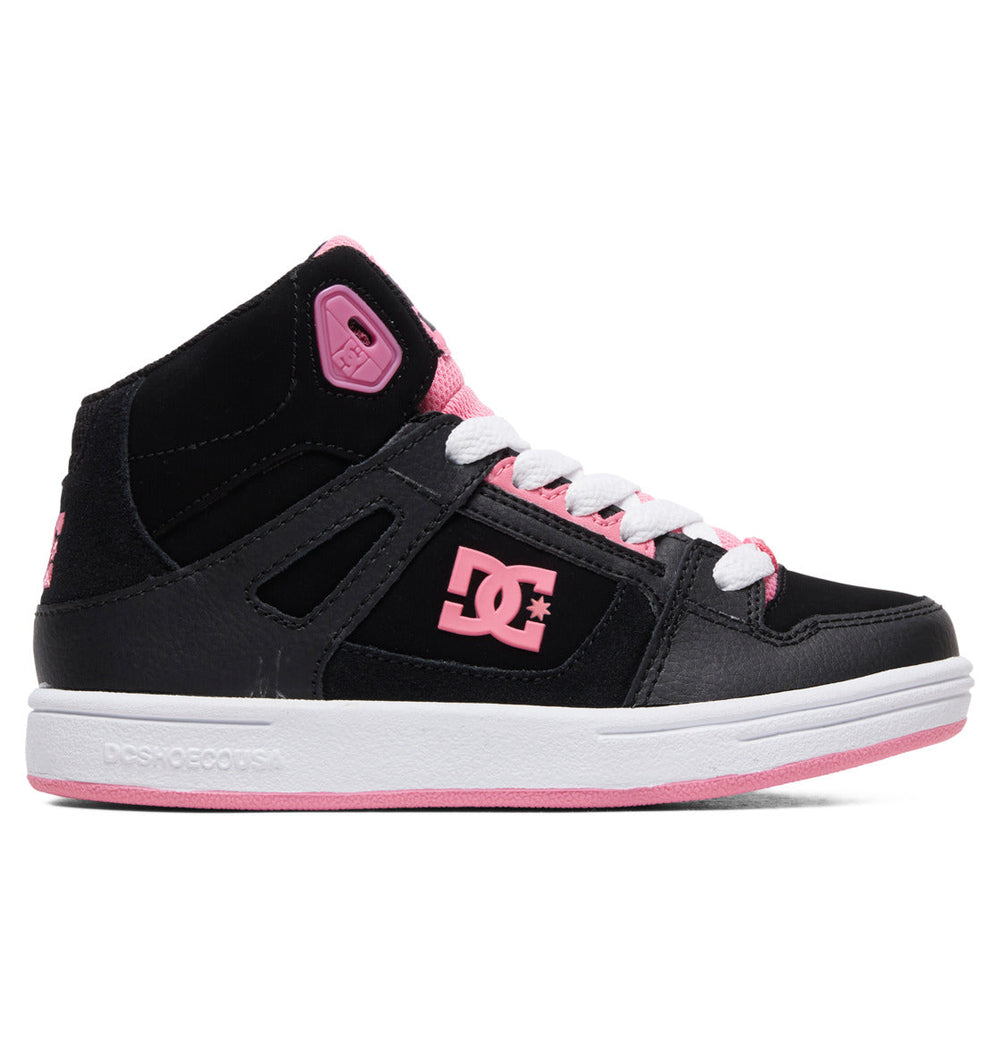 Pure High-Top Shoes - Black/Pink | DC Shoes