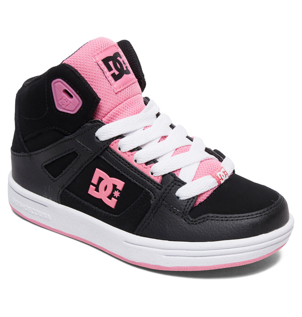 Pure High-Top Shoes - Black/Pink | DC Shoes