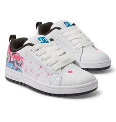 Graffiti Print Court Graffik Shoes - Bright Rose | DC Shoes