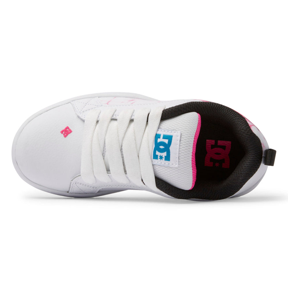Graffiti Print Court Graffik Shoes - Bright Rose | DC Shoes