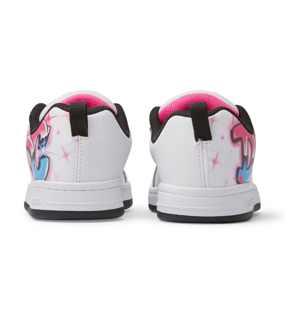 Graffiti Print Court Graffik Shoes - Bright Rose | DC Shoes