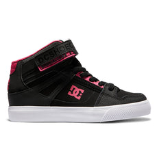 Pure High Elastic Lace High-Top Shoes - Black/Pink/Black | DC Shoes