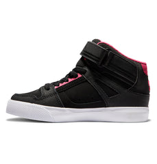 Pure High Elastic Lace High-Top Shoes - Black/Pink/Black | DC Shoes