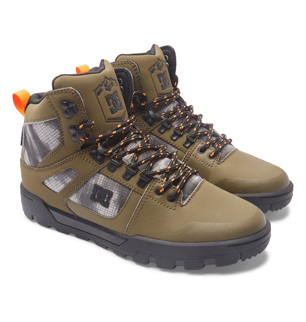 Pure High-Top Water-Resistant Winter Boots - Olive/Black | DC Shoes