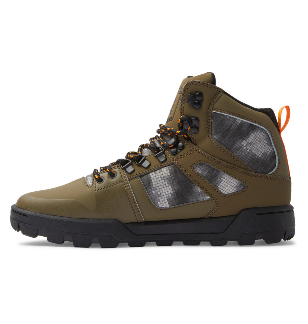 Pure High-Top Water-Resistant Winter Boots - Olive/Black | DC Shoes